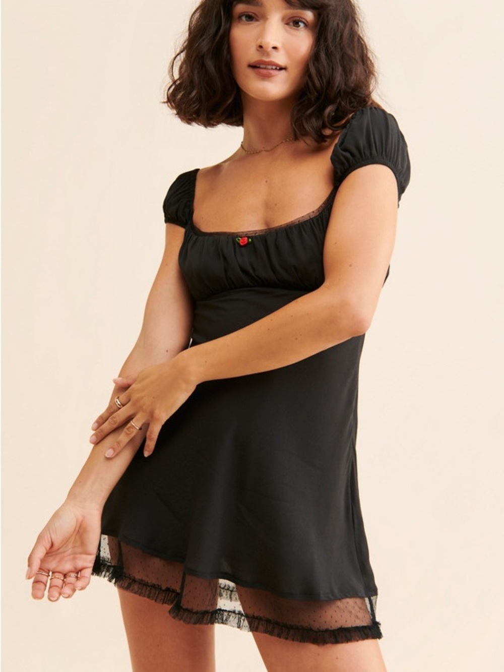 Urban Outfitters Kimchi Blue Ana Cap Sleeve Dress